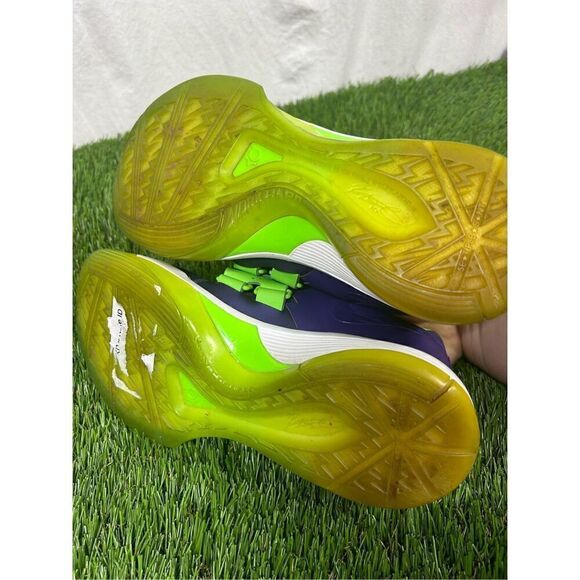Nike id KD 4 Nerf Purple / Neon Green Sneakers Kevin Durant 532272-991 Size 7.5 - Picture 4 of 6